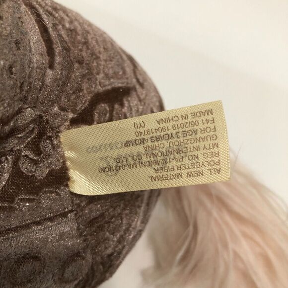 Dan Dee Rose Gold Unicorn Champagne Damask Plush 18” Stuffed Animal Toy Velvet - Picture 6 of 12